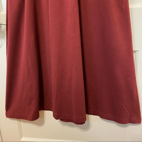 Rust/Burnt Orange Casual Long Sleeved Mock Neck Dress size TALL- XL/18-20 - Picture 10 of 13